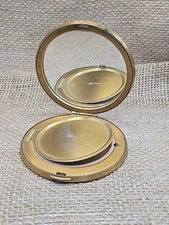 VIntage Wadsworth Mirrored Pressed Powder Compact Globetrotter Traveler