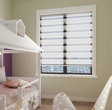 Cordless Zebra Blinds for Windows Free-Stop Roller Window Shades（27”W×72" H,...