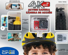 ExploreOne 4K Wi-Fi Action Helmet Camera with 32 GB Micro SD Memory Card Tripod