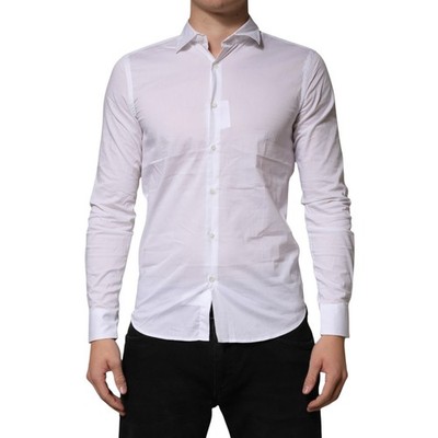 OBVIOUS BASIC Shirt White Collared Long Sleeves Dress Formal 39/US15.5/S 200usd