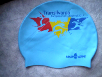 Badekappe Schwimmkappe vom TRANSILVANIA  European Cross Festival 2017 Mad Wave