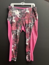Adidas Primegreen Aeroready Activewear Leggings Women's Plus Size 2X Pink Black