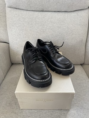 Mark Fisher LTD Dorin Oxford Womens Dressy Lace Up Black Leather Shoes Size 8M