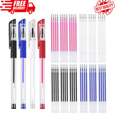 4 Pieces Heat Erasable Pens for Fabric with 28 Refills Fabric Marking Pens Fabri