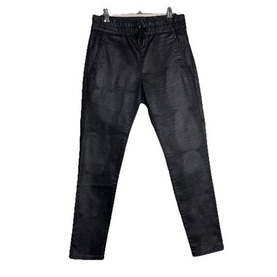BEVY FLOG High Rise Classic Black Checkered Drawstring Jogger Pants Size 27
