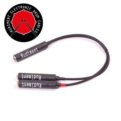Designacable Standard Schlagzeug Trigger Splitter Kabel, Buchse-zu-Buchse, 25 cm