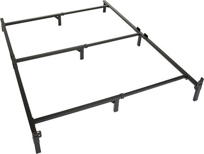 Metal Bed Frame, 9-Leg Base for Box Spring and Mattress - Queen, 79.5 x 60-Inchs