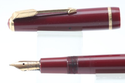 Vintage (c1953-65) Parker Duofold Victory MKV mittlerer Füllfederhalter, burgundisch