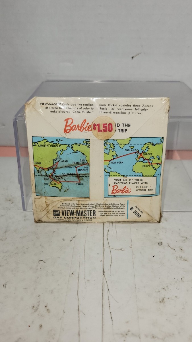 Vintage View-Master BARBIE Around The World Trip #B500 w