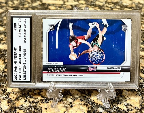 2 CAITLIN CLARK 2024 PANINI INSTANT GRADED GEM-MT 10 Rookie Lot #180 & #198 - Picture 3 of 8