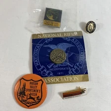 Lot Of 5 Hunting Pins Winchester Glock Colt NRA Hudson Valley Sportsman Assn