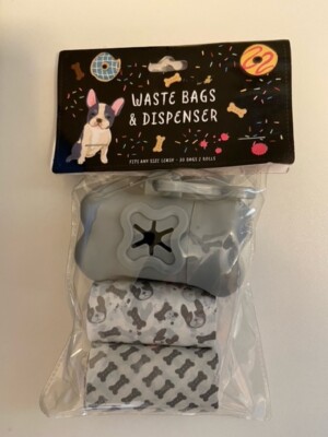 Chasing Baxter Pet Dispenser & Waste Bags (Gray Bone Dispenser) - Dog or Cat