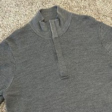 Vineyard Vines 1/4 Zip Pullover Sweater Men Size Medium Merino Wool Gray