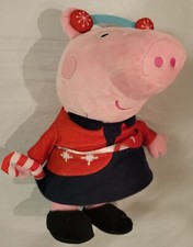 Peppa Pig Christmas 12" Side Stepper Greeter Music Dances Plush Holiday 2023