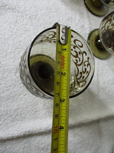 Vintage Libbey Prado set di 6 calici marrone fulvo pergamena rialzata 4 1/4 pollici - Foto 8 di 8