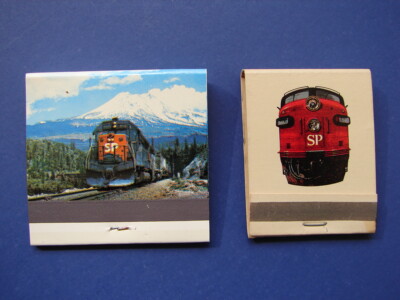 2 Different Southern Pacific Streamlined Freight Train VTG Matchbook Matchbox