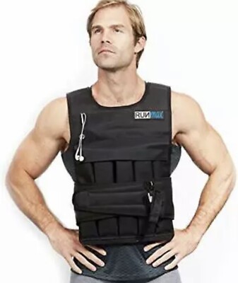 RUNFast RUNmax 12Lbs-60Lbs Weighted Vest Without Shoulder Pads 40 lb