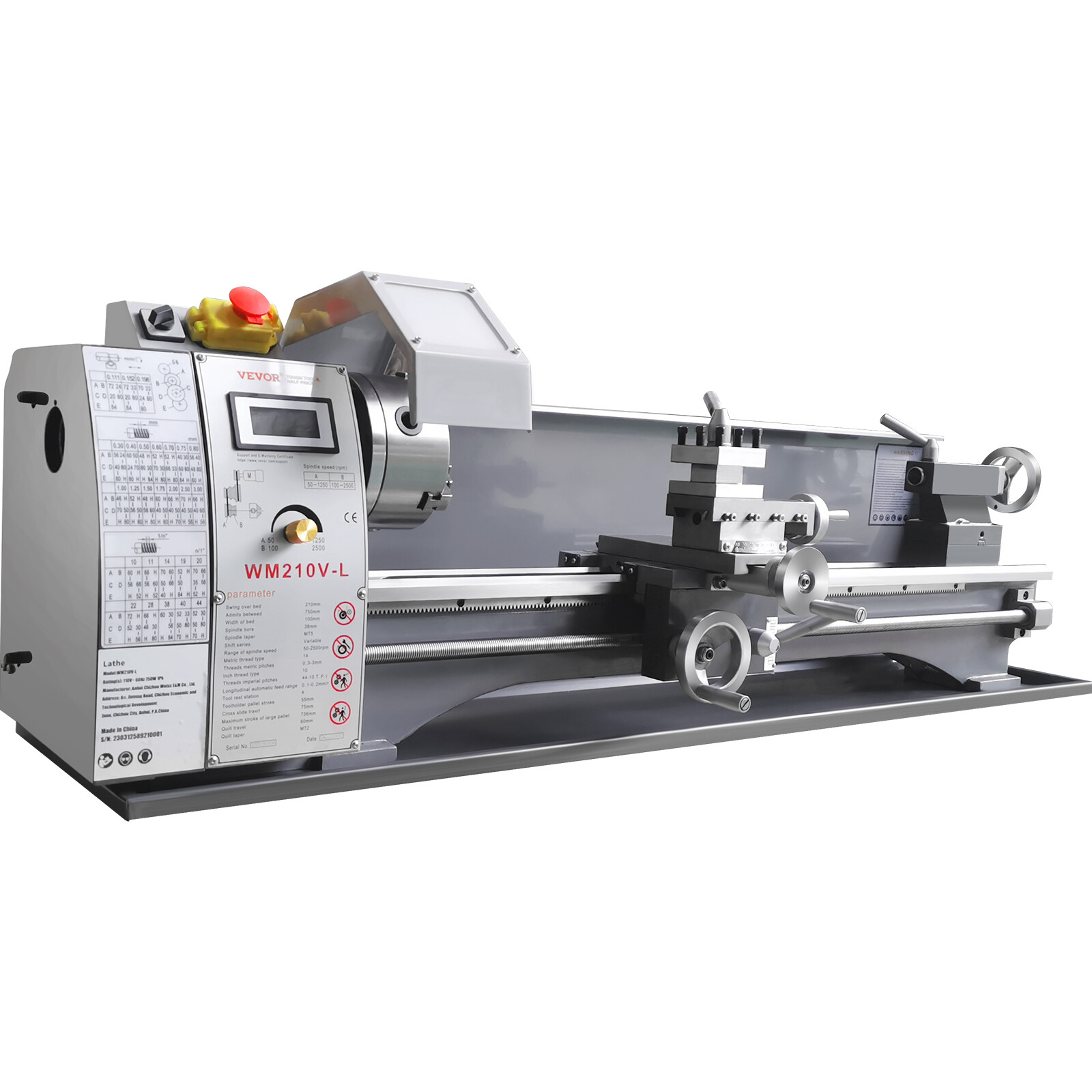 VEVOR Metal Lathe Power Metal Lathe 8.3"x29.5" 502500 RPM Continuously
