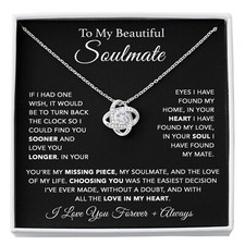 To My Soulmate Necklace, Soulmate Gift, Gift For Girlfriend, Christmas Gift
