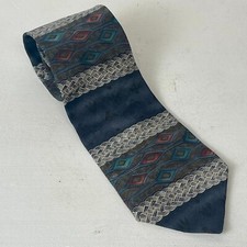 Princess Louise Mens Necktie 100% Silk Braided Stripe Print Made In The USA