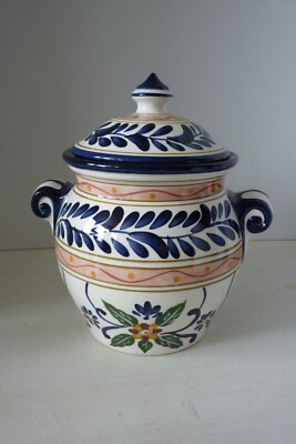 Tabletops Unlimited  Talavera Hand-painted 10'' Ginger Jar/Cookie Jar (#155-632)