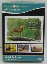 BOX 12 Christian ALL OCCASION Greeting Cards, KJV Bible Scripture Verse