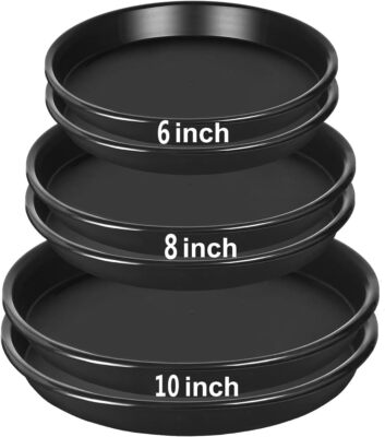 6Pack 6 8 10Inch Plastic Drip Trays Plant Saucers for Indoors Outdoor Thick