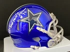 Ed “Too Tall” Jones Signed Flash Dallas Cowboys Mini Helmet.