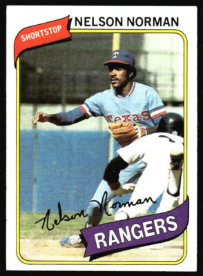 1980 Topps Nelson Norman Rookie #518 Texas Rangers