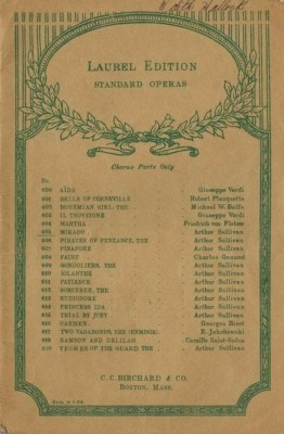 Vintage Librettos Mikado, Laurel Ed, ca 1900  antique sheet music