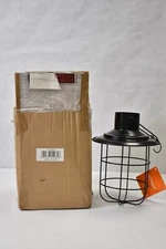 Glitzhome Outdoor Metal Wire Black Hanging Lantern Outside Garden 9.75" Height