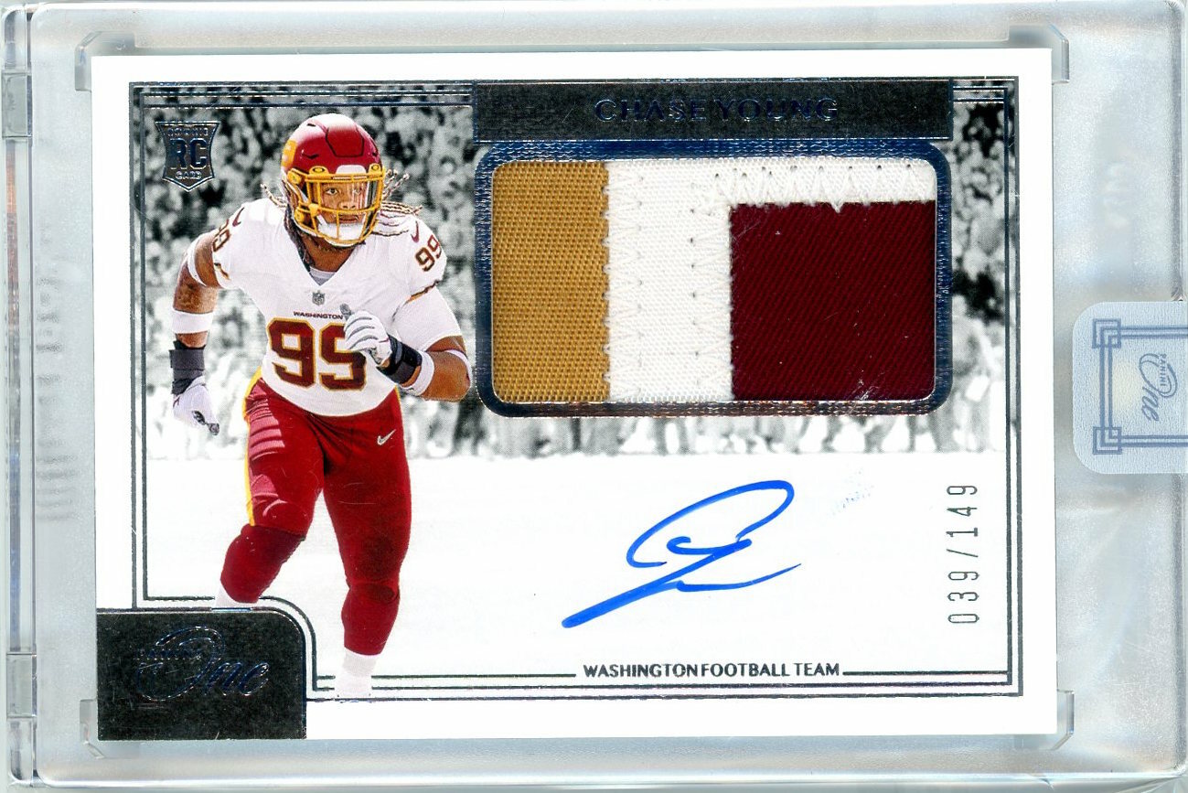2020 Panini One Football Rookie Patch Autographs #11 Chase Young #039/149