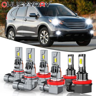For Honda CR-V CRV 2015-2020 6000K LED Headlight Hi Low Beam Fog Light Bulbs Kit