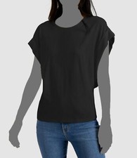  31 INC International Concepts Women's Black Cuffed Sleeve Top Petite Size PS