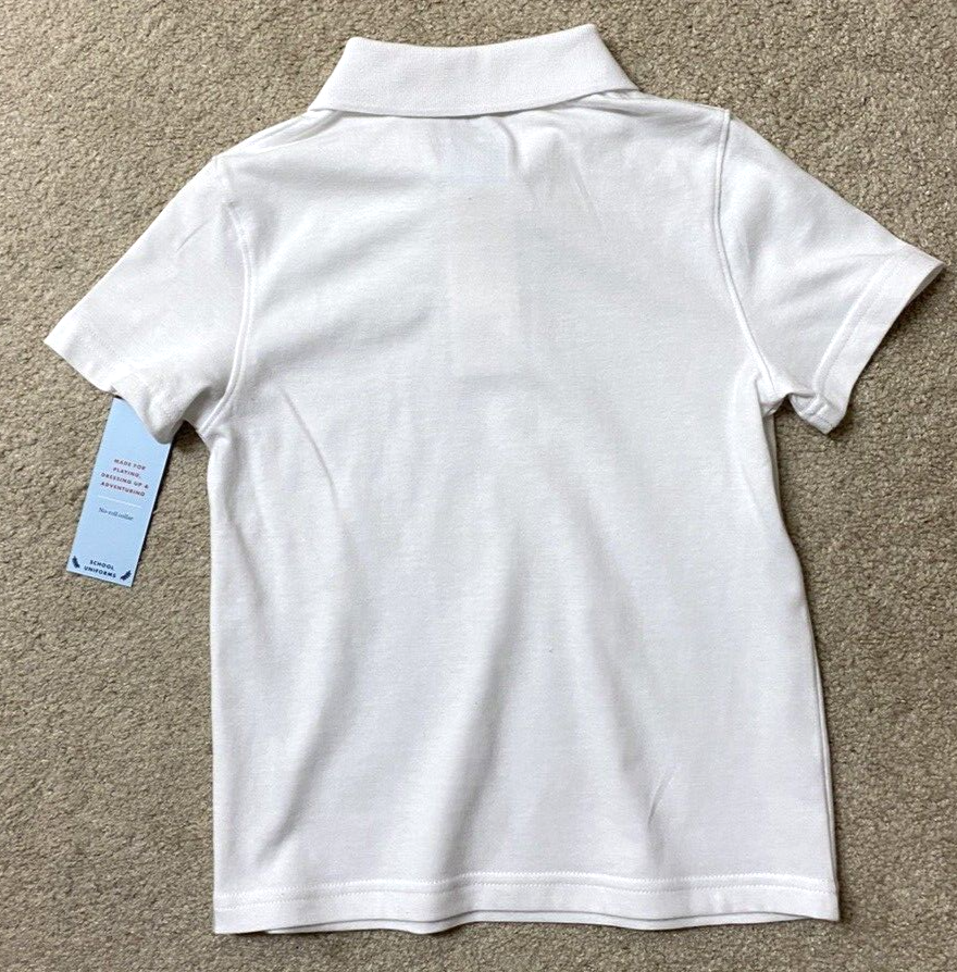 Cat Jack Boys School Uniform White Polo Shirt Short Sleeve Size - Main Image