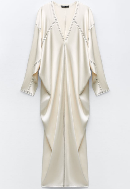 i_tan1059様 ZARA NEW WOMAN ASYMMETRIC STRAPPY COMBINATION MIDI DRESS