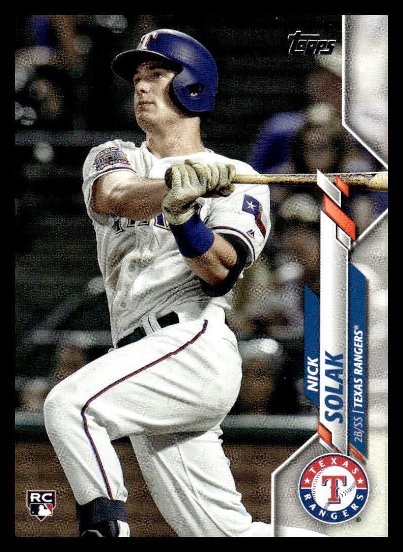 2020 Topps  Nick Solak #166 Texas Rangers Baseball Card