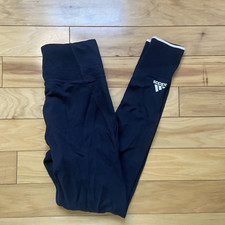 Women  s Adidas Joggers Sz XXS Black High Rise Cuffed Pants