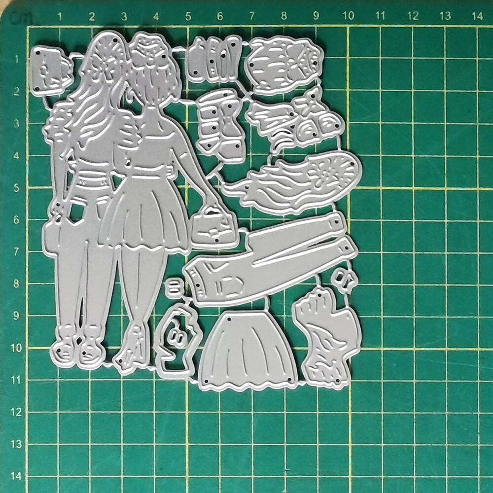 Girl Metal Cutting Dies Scrapbooking Paper Crafts Embossing Stencils Template