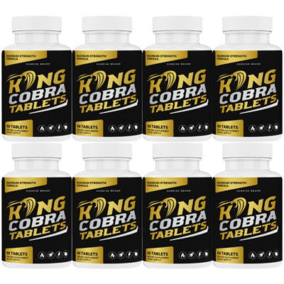 King Cobra Tablets - Support Men's Vitality and Daily Energy - 8 Pack