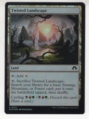 MTG Modern Horizons 3 Foil Common Karte #232 Twisted Landscape