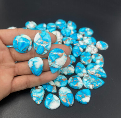 [WHOLESALE]  ICE BLUE DALIHA COPPER TURQUOISE GOOD QUALITY STONE FREE FORM LOT