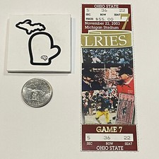 FULL 2003 Michigan v Ohio State THE GAME Original Football Ticket UofM OSU VG+
