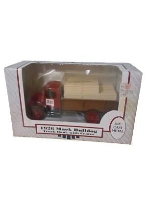 Ertl 1926 Mack Bulldog Truck Bank W/Crates Tractor Supply Company Die Cast 1:38
