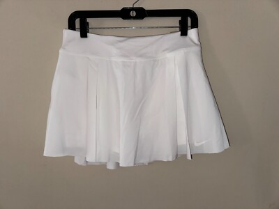 Nike Club Pleated 13'' Tennis Skirt White DRI-FIT Shorts Women's L DD0341-100 NEW