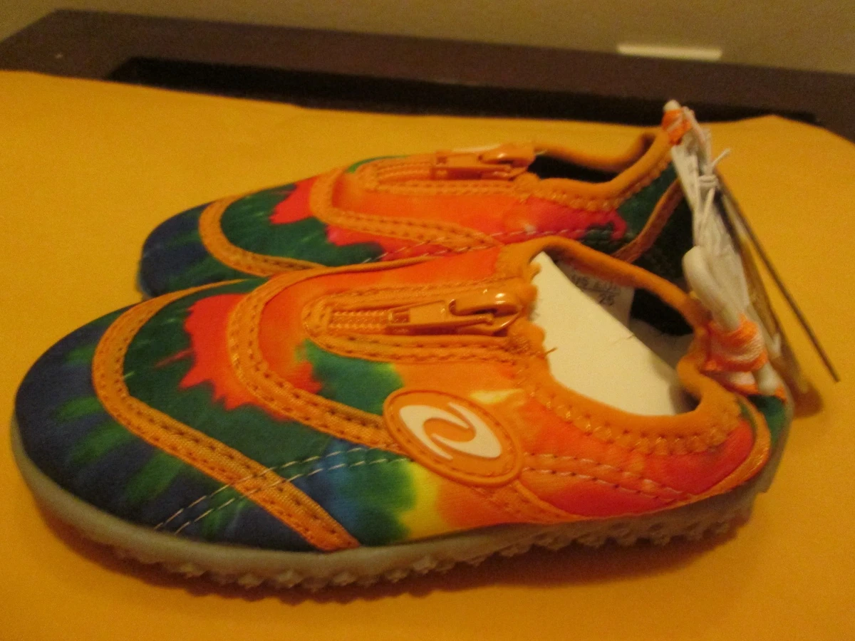 Frisky Kid s Water Shoes Orange Multi Color New No Box Size 9 eBay