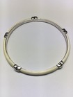 TIFFANY & CO. (ca. 1978) Sterling Silver Cream/White Enamel Bangle Brac. (7.75")