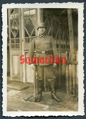 D9 WK2 FRÜHES ORIGINAL GROSSES FOTO DEUTSCHER SOLDAT IN VOLLER AUSRÜSTUNG POLEN 1939