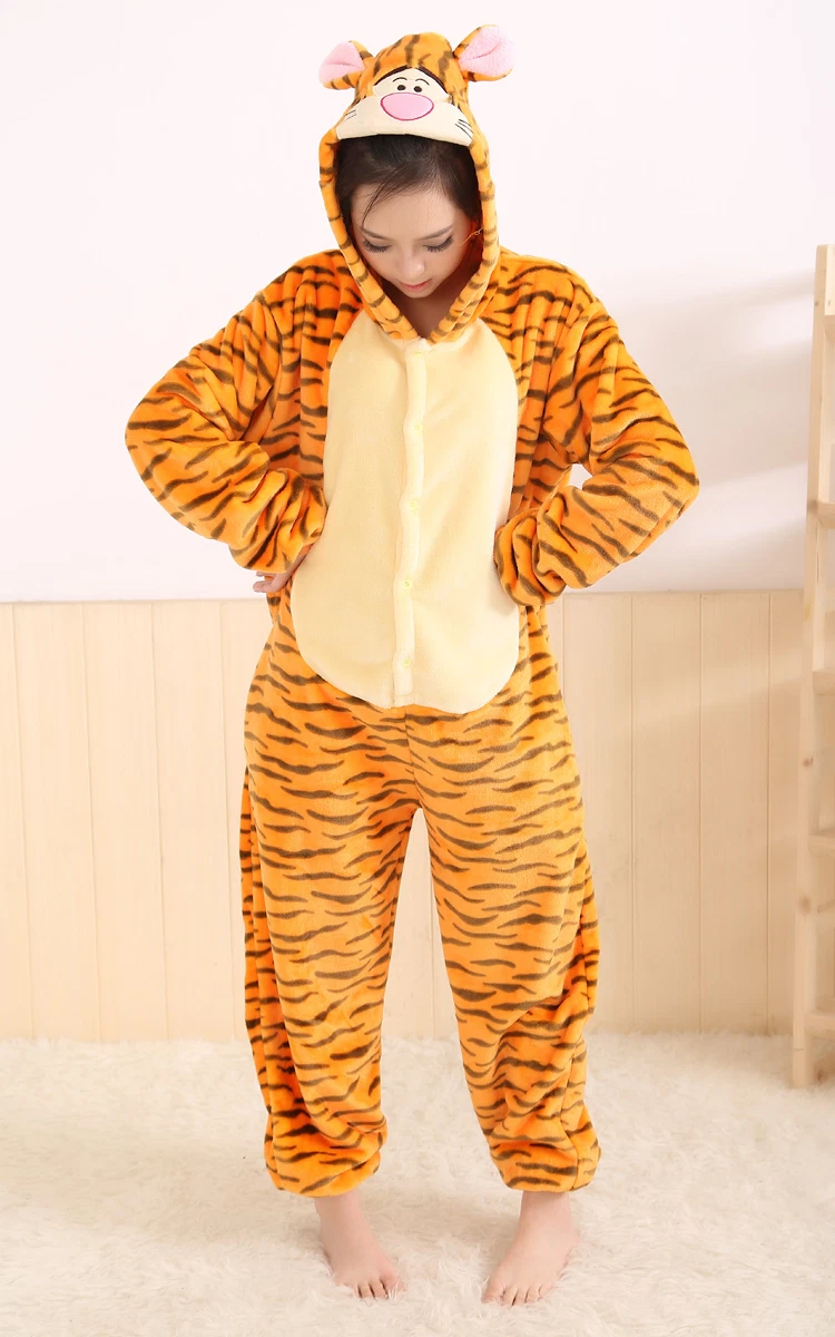 SAZAC Yellow Tiger Kigurumi for Kids