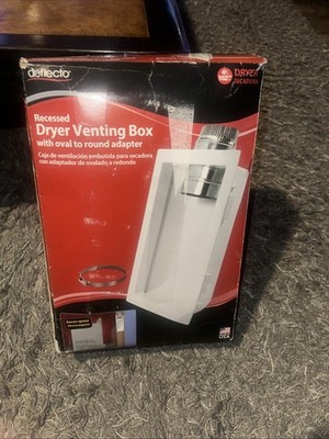 Deflector Dryer Venting Box W/ Adapter 4'' (102mm) White 